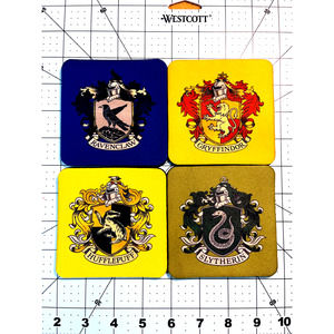 HP Potter Wizard Teams High Quality Coaster Set (Pack of 4)